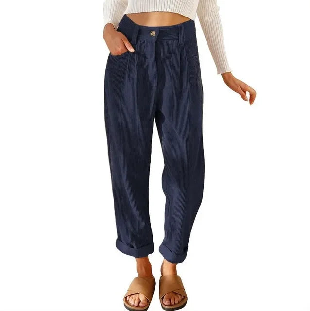 Elizia™ | Retro High-Waisted Corduroy Pants