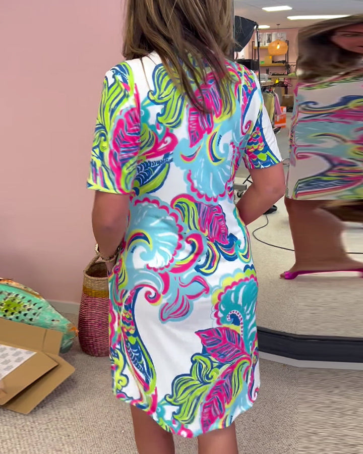 Isla | Colorful dress with unique pattern