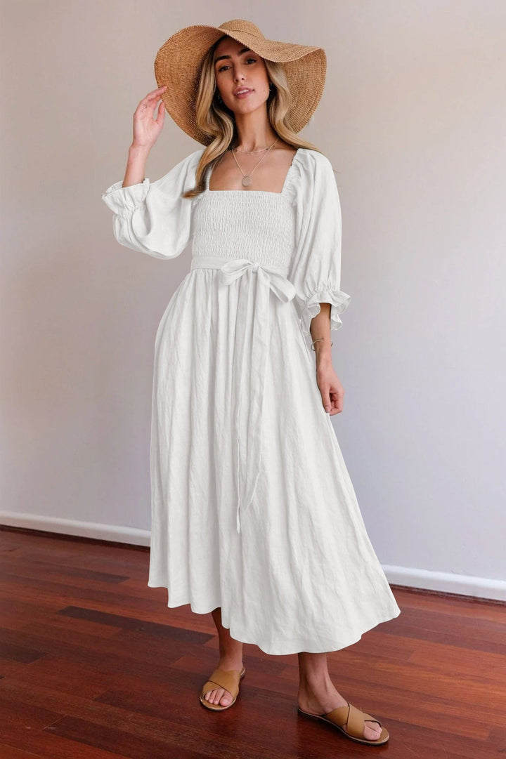 Bettina™ | Elegant Lantern Sleeve Dress