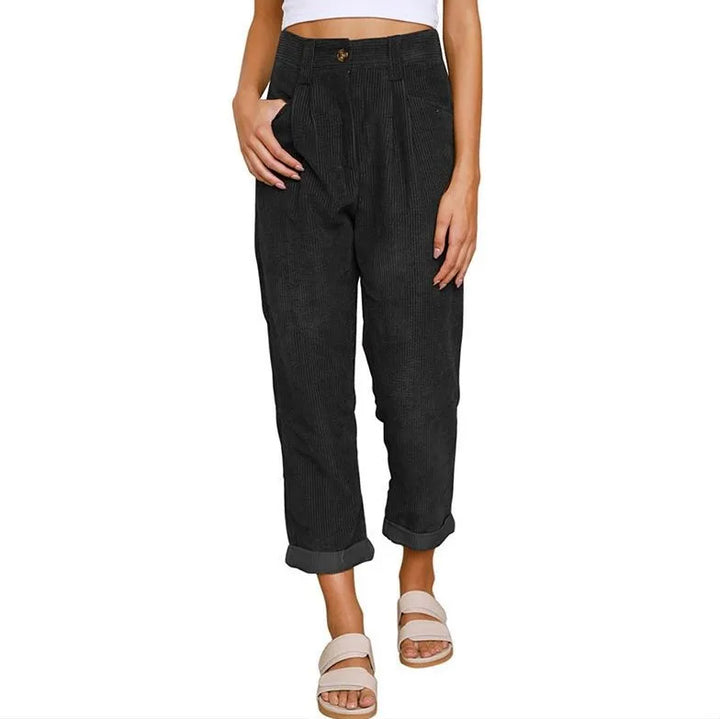 Elizia™ | Retro High-Waisted Corduroy Pants