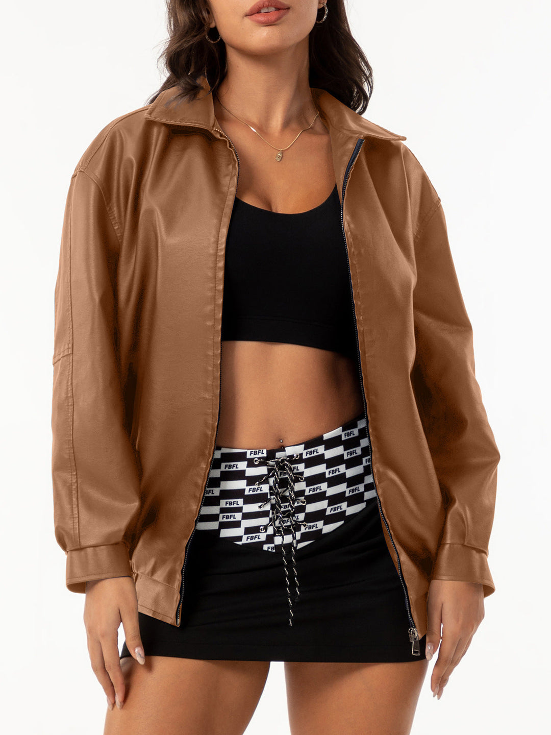 Fatima™ | Stylish Leather Jacket For Woman