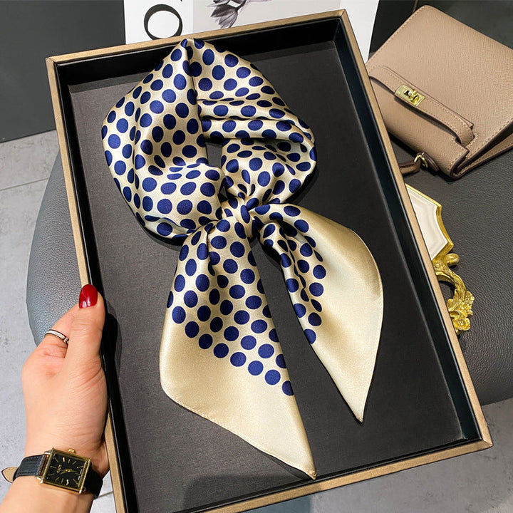 Betty™ | Classic Polka dot Silk Scarf For women (100% Silk - 68cm)