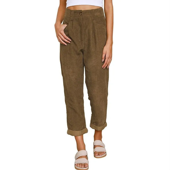 Elizia™ | Retro High-Waisted Corduroy Pants