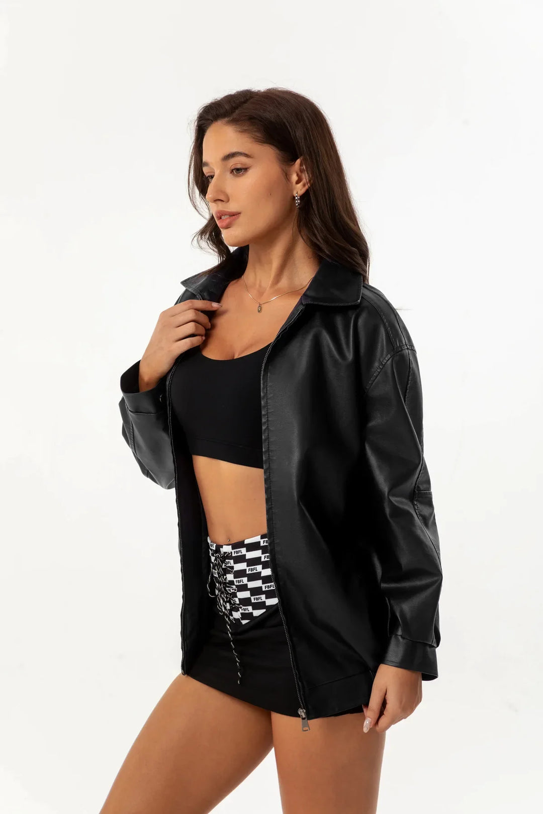 Fatima™ | Stylish Leather Jacket For Woman