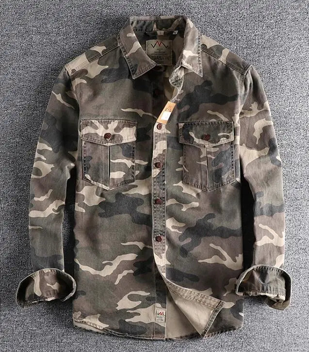 Andres™ | Camouflage Long Sleeve Cargo Shirt For Men