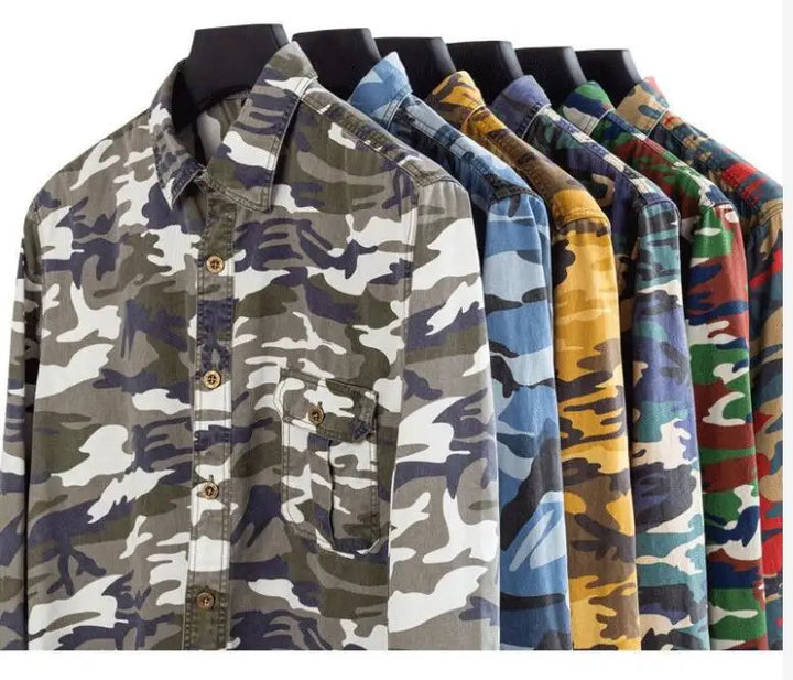 Andres™ | Camouflage Long Sleeve Cargo Shirt For Men