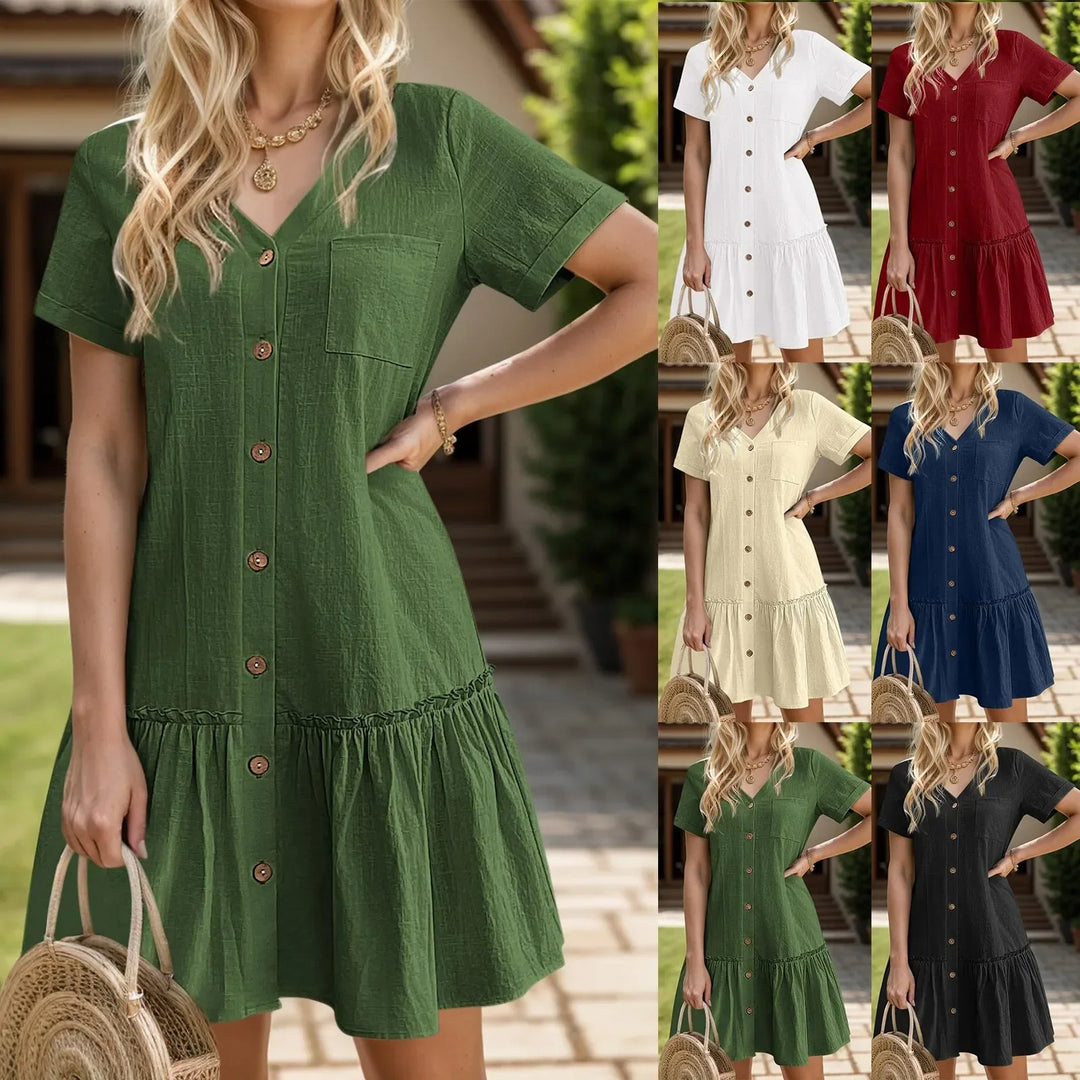 Daphne™ - Woman's Classy Short Sleeve Dresses