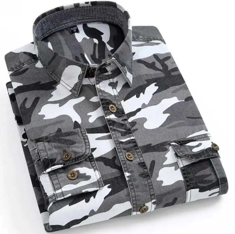 Andres™ | Camouflage Long Sleeve Cargo Shirt For Men