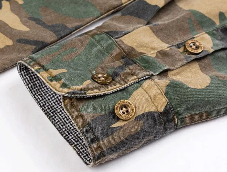 Andres™ | Camouflage Long Sleeve Cargo Shirt For Men