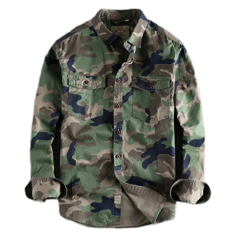 Andres™ | Camouflage Long Sleeve Cargo Shirt For Men