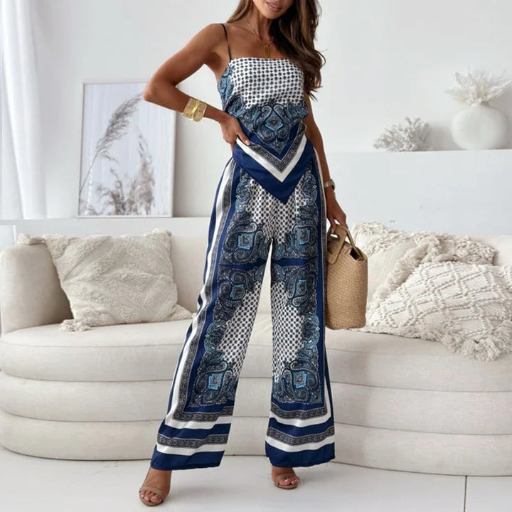 Abigail™ - Woman's Stylish Printed Backless Two Piece Set