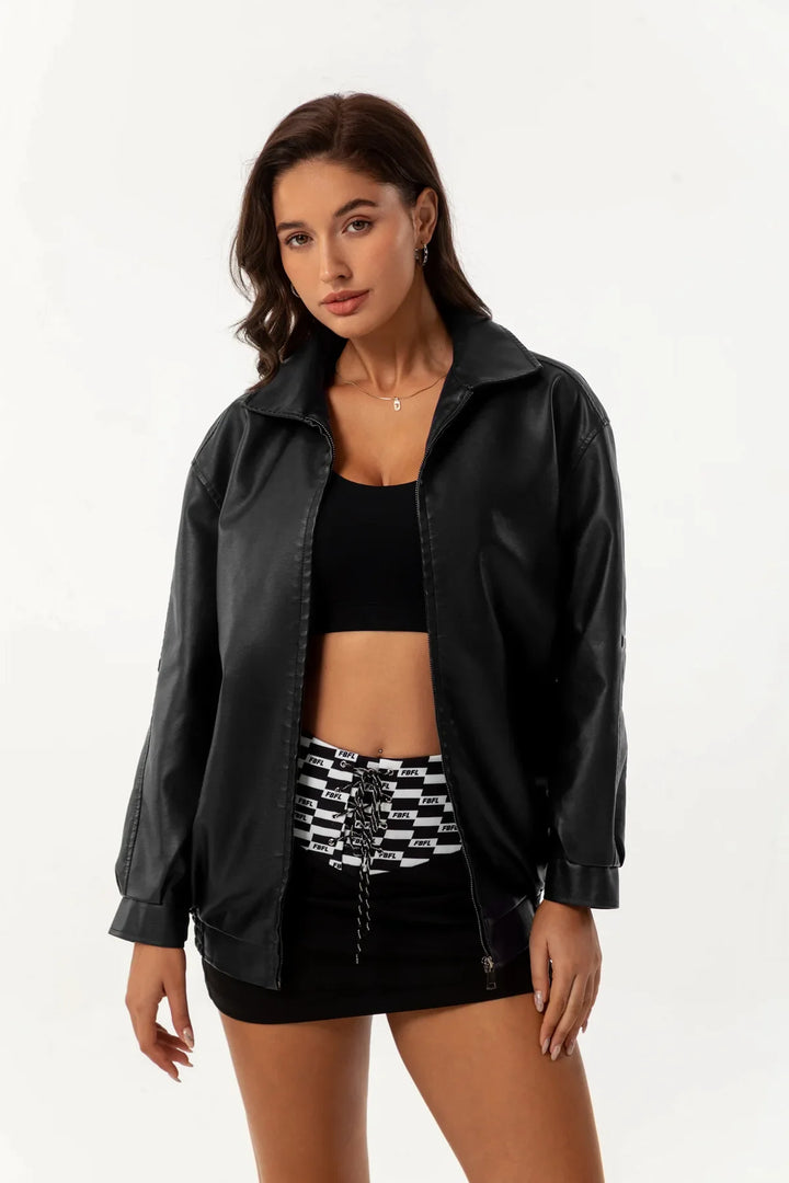 Fatima™ | Stylish Leather Jacket For Woman