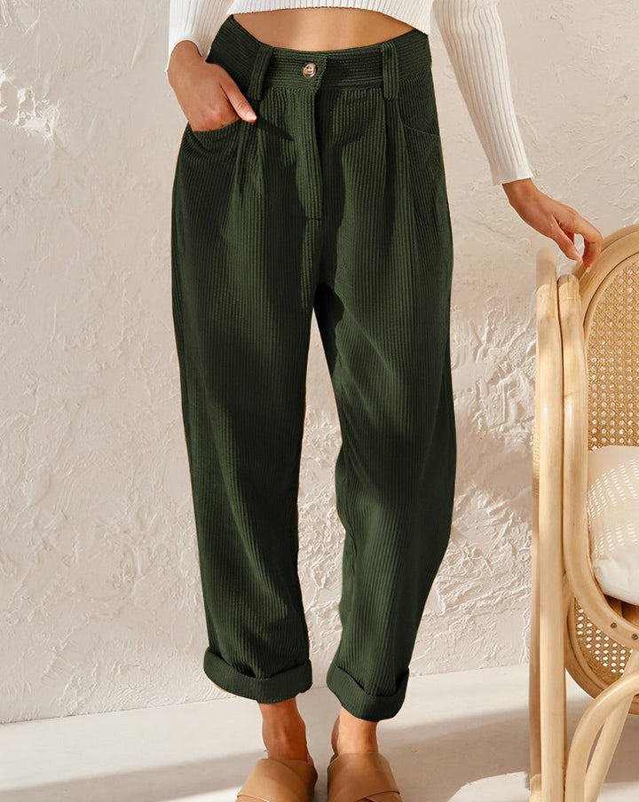 Elizia™ | Retro High-Waisted Corduroy Pants