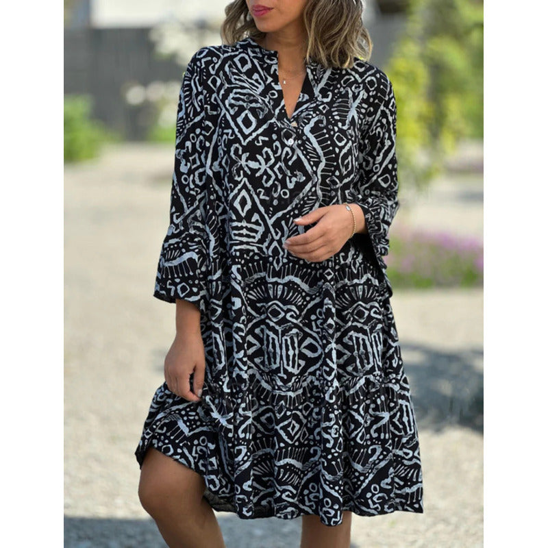 Endy™ | Printed Midi Dress