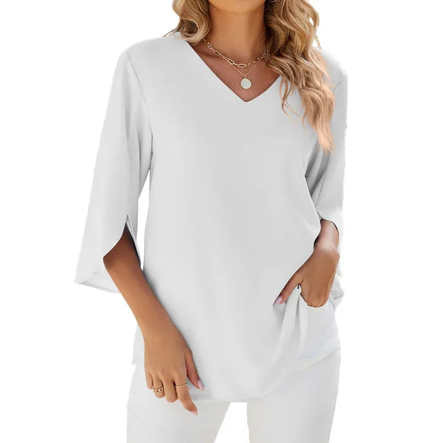 Eliyah™ | V-neck Half Sleeve Blouse