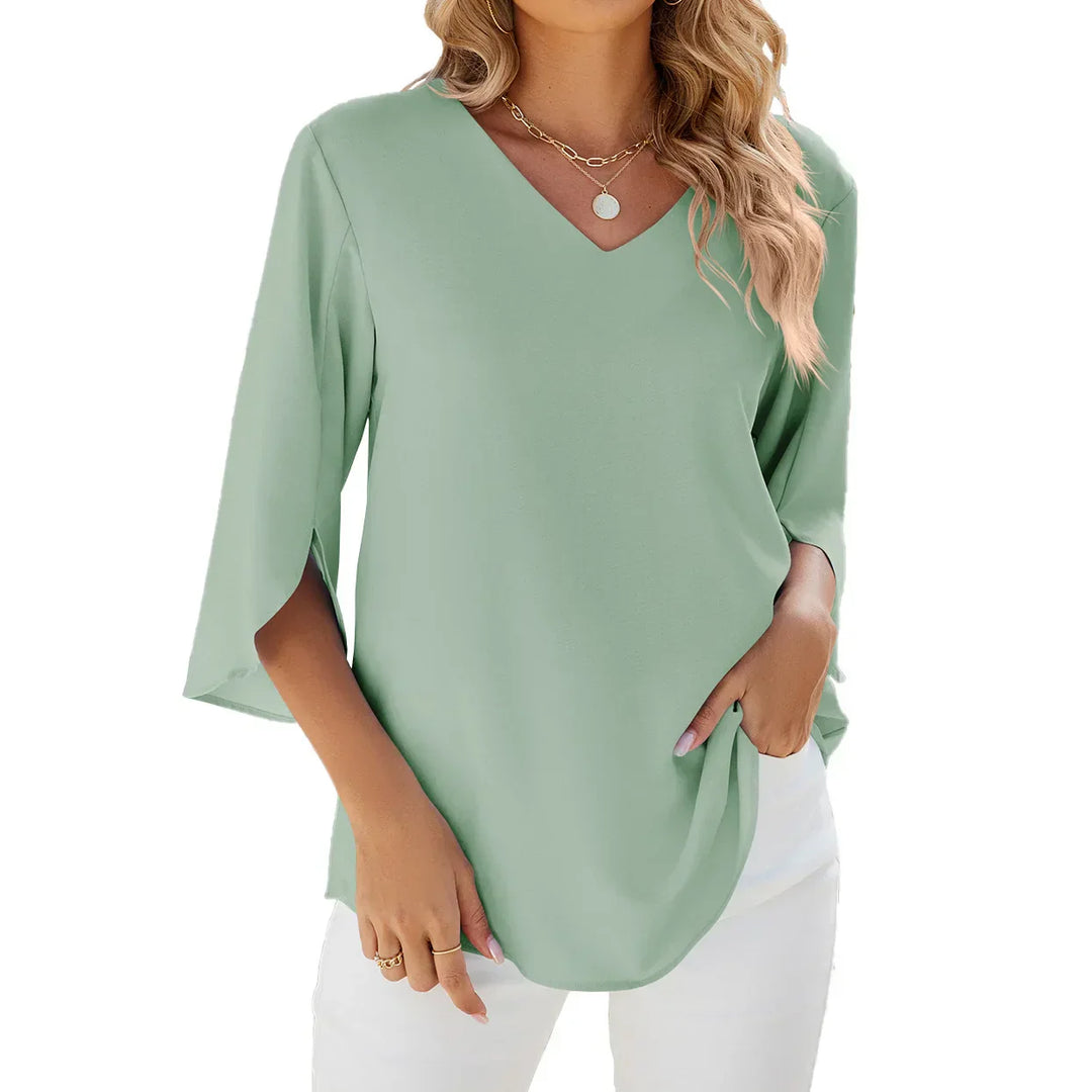 Eliyah™ | V-neck Half Sleeve Blouse