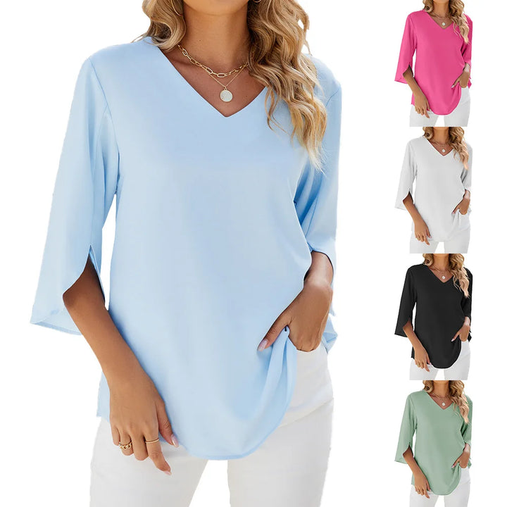 Eliyah™ | V-neck Half Sleeve Blouse