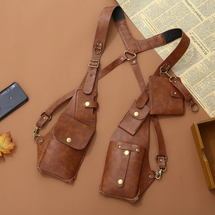 Grim™ | Anti-Theft Vintage Leather Shoulder Holster, Wallet Security