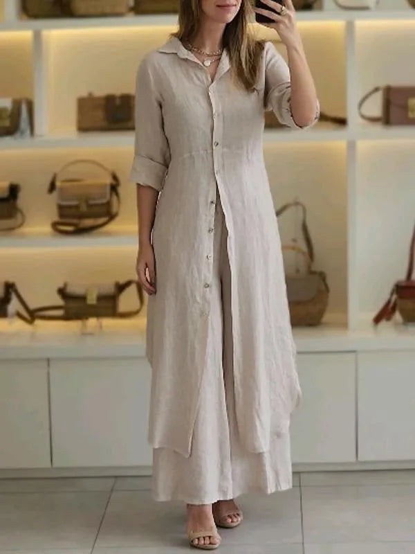 Liana™ - Woman's Elegant Casual Linen Outfit Set