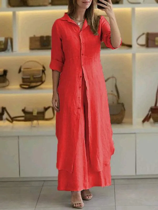 Liana™ - Woman's Elegant Casual Linen Outfit Set