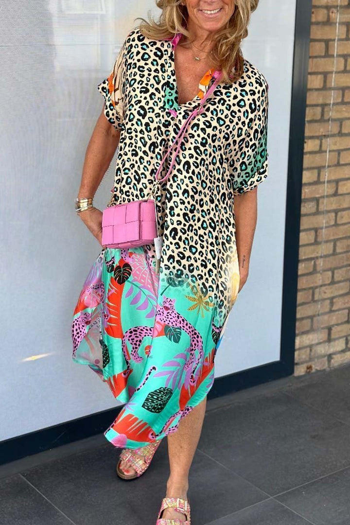 Palesa™ Casual Leopard Dress