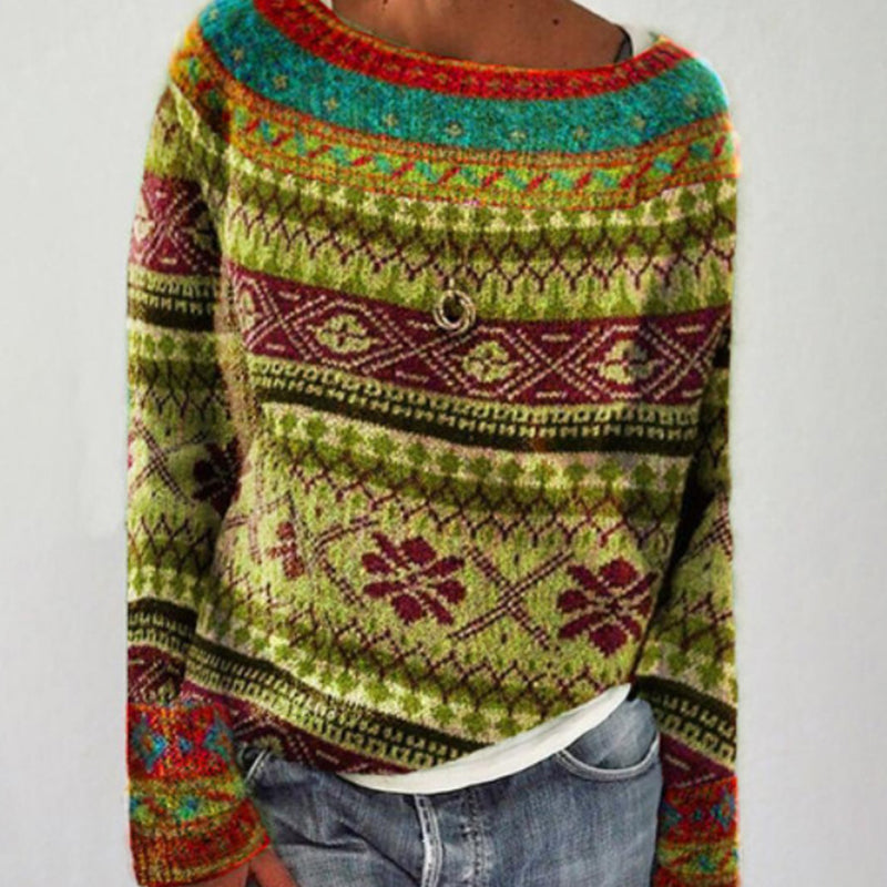 Lisha™ | Knitted Sweater With Print